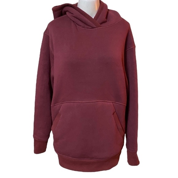 ATHLETA Wine Solstice Sherpa Reversible Hoodie Maple Red (Wine) Size S - Picture 2 of 8
